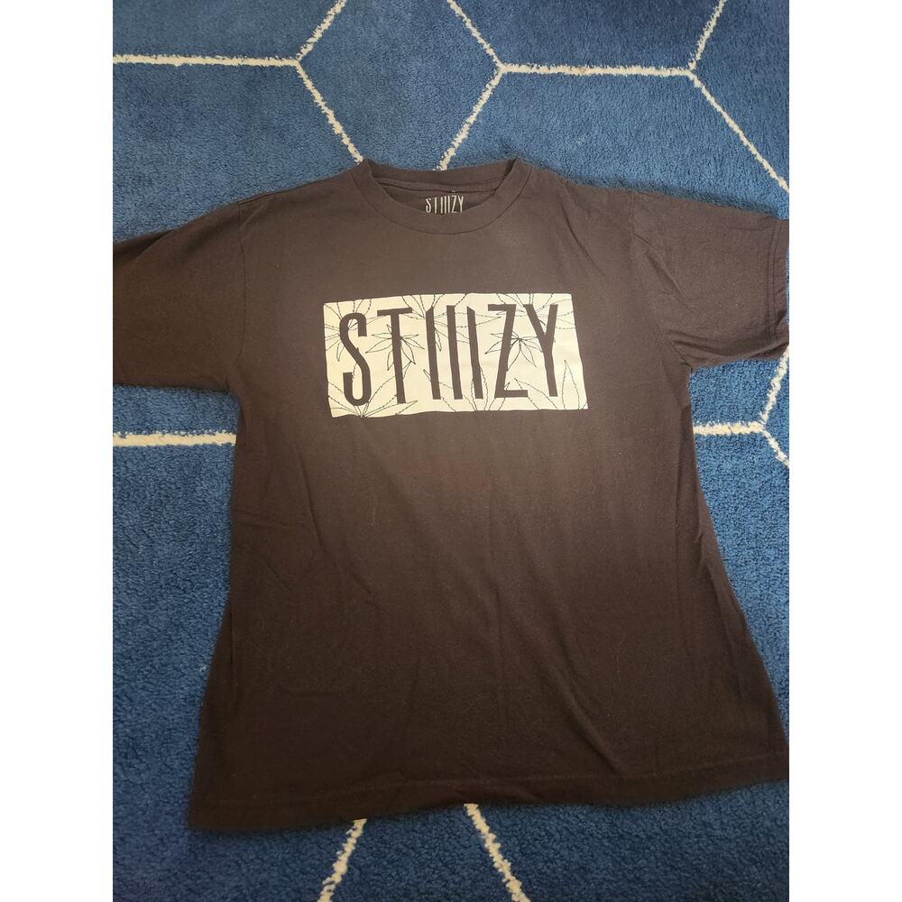 Stiiizy Black Unisex Logo Tee Shirt Medium